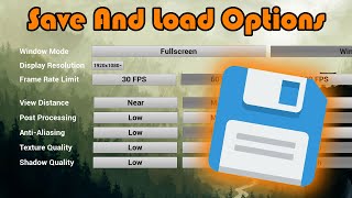 How To Save And Load Options And Graphics Settings - Unreal Engine 4 Tutorial