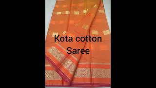 Kota doriya wiwing border buti saree with running blouse... New disen nd pettern