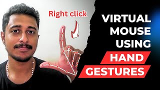 Virtual Mouse Using Hand Gesture Recognition | AI Mouse | OpenCV Virtual Mouse | MediaPipe