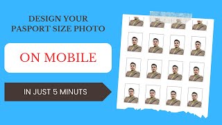 how to make a passport size photo in Mobile phone in just 5 minutes