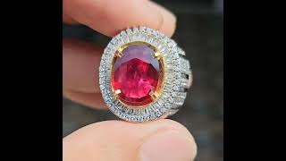 Natural Red Ruby Madagascar Heated-a 5.21 carats Certificate GRI lab #ruby #permata #gemstone