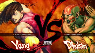 Ultra Street Fighter 4 - Yang Vs Dhalsim [Hardest]