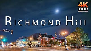 Discover The Charm Of Downtown Richmond Hill Late At Night On Yonge Street| 4K HDR