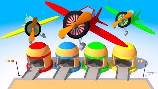 Toddlers learn colors. Learning Colors With Aeroplanes 3D