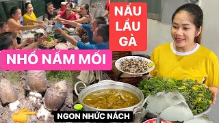 Trải nghiệm đi nhổ NẤM MỐI đầu mùa về nấu LẨU GÀ ỚT HIỂM, loài nấm quý hiếm một năm chỉ có một lần