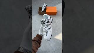 Louis Vuitton LV Trainer Virgil Abloh White Black  #firstcopyshoes