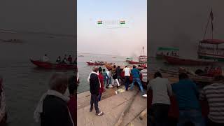 #varanasi 🇮🇳| This is how new boat get launched in Banaras | #incredibleindia #travel #shorts