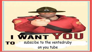 TF2's Soldier wants YOU to subscribe to theventedruby!