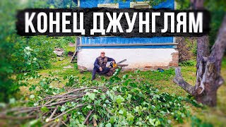 Расчищаем новый участок, просторы и опять без трактора