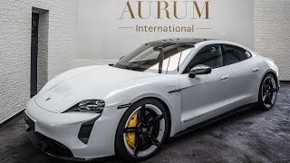 [2021] PORSCHE TAYCAN TURBO S CARRARAWEISS EXTERIOR INTERIOR Walkaround by AURUM International [4K]