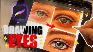 How I Draw Eyes -Tutorial (procreate)