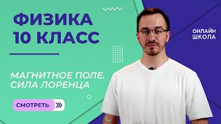 Магнитное поле. Индукция магнитного поля. Сила Лоренца. Видеоурок 2. Физика 10 класс