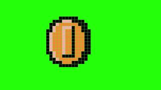 Super Mario Bros 3 Nes - Animated coin Green Screen 4K