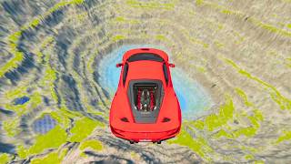 Cars vs Leap of Death Realistic Crashes BeamNG drive #225 | BeamNG