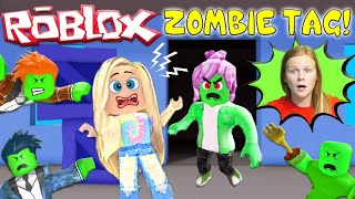 Assistant on the Run! Playing the Roblox Obby Zombie Tag!