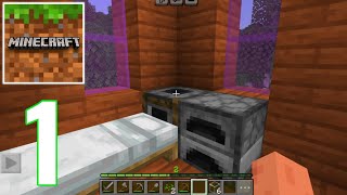 Minecraft PE Survival Gameplay Part 1 (Minecraft Pocket Edition 1.21 Version)