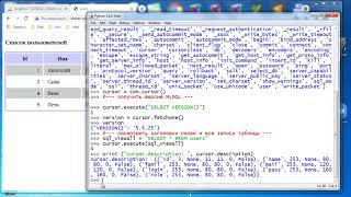py194 Обработка MySQL таблицы  на Python