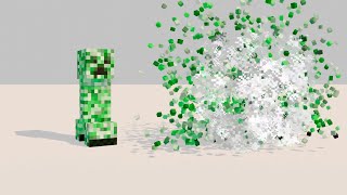 Minecraft Creeper Explosion with Realistic Physics | Destruction