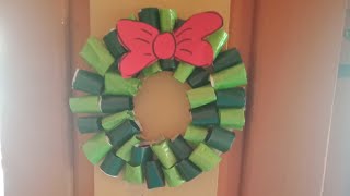 HOW TO MAKE A CHRISTMAS WREATH WITH PAPER#shorts