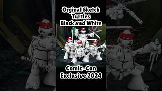 TMNT Black and White SSDC Exclusive Ninja Turtles playmates 2024 Comic-Con