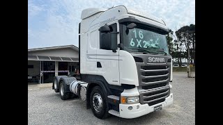 VENDIDO Scania R 440 Tração 6x2 ano 2016/2016 Branco Susp. Ar *VENDIDO*