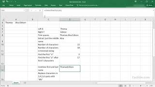 Overview of text functions in Excel