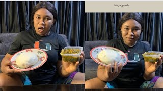 (ASMR)intense eating fufu/ogbono soup/extremely spicy/eating soundno talkingfor sleep/messy eating.