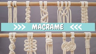 10 Nudos MAS USADOS en MACRAME (paso a paso) PRINCIPIANTES | 10 Most Used Macrame Knots Tutorial