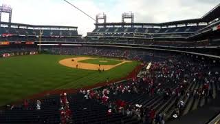 People leaving during the worst national anthem