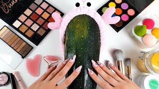 ASMR Makeup on Zucchini🥒(No talking)