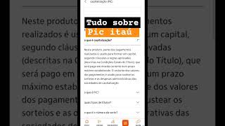 TuDO SOBRE O PIC ITAÚ título de capitalização#shorts do PrimoKebrado