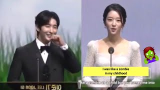 Lee joon gi 😄 reaction over seo ye ji call her self zombie in winning speech at Asia Artist Awards.