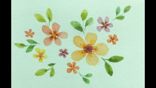 Watercolor Painting / Spring Flowers