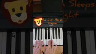 The Lion Sleeps Tonight - Piano Tutorial - Easy Piano Songs - #Shorts