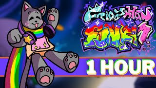 NYANSTEP - FNF 1 HOUR SONG Perfect Loop (VS Nyan Cat V1 FULL WEEK I Nyan Cat Meme I FNF Mods)