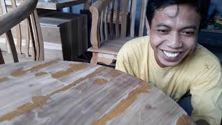 PROSES PLITUR KAYU JATI