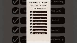 10 GAME CHANGING SEO TACTICS FOR YOUR WEBSITE