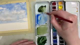 Watercolor landscape demo