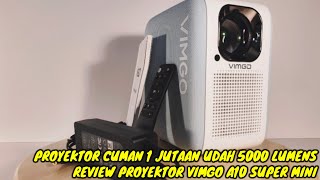 PROYEKTOR CUMAN 1 JUTAAN UDAH 5000 LUMENS (REVIEW PROYEKTOR VIMGO A10 SUPER MINI)