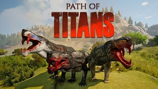 Saber Doggos Hunt Rexes! Inostrancevia Mod -Path of Titans Gameplay-