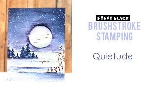 Stamp and Paint Trees in the Moonlight | Holiday Cardmaking | Scenic Stamping