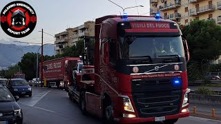 [RARE] Passaggio ×2 ATT volvo + ACT iveco eurocargo vigili del fuoco MSL Palermo