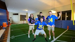 We Built a Football Field in Our House! (Ft. YoBoy Pizza!)