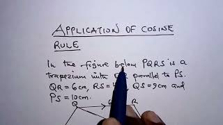 Cosine rule  #maths