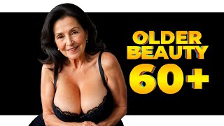 TOP 10 Natural older woman over 60 Attractively Dressed Classy and Beauty 💜 Fashion Tips 2024