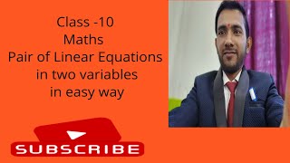 NCERT maths class 10 Chapter 3 Pair of linear equations in two variable introduction A