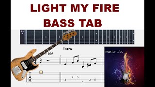 LIGHT MY FIRE #THE DOORS# | BASS  Tab| TUTORIAL#Mastertabs#BestFreeYoutubeMusic# #easytabs