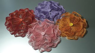 #6 flower by quilling - Làm hoa bằng giấy cuộn #quilling3d #quilling #giayxoan #flower