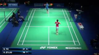 QF - WS - Sun Yu vs Liu Xin - 2014 Swiss Badminton Open (F 14-11))