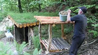 My Bushcraft Survival Dugout Shelter in Wildlife, ASMR, DIY  Part 6